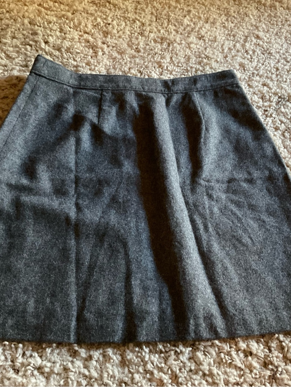 Madewell Studio Zip A-line Charcoal Gray Zip-Front Mini Skirt NWT - Picture 3 of 9
